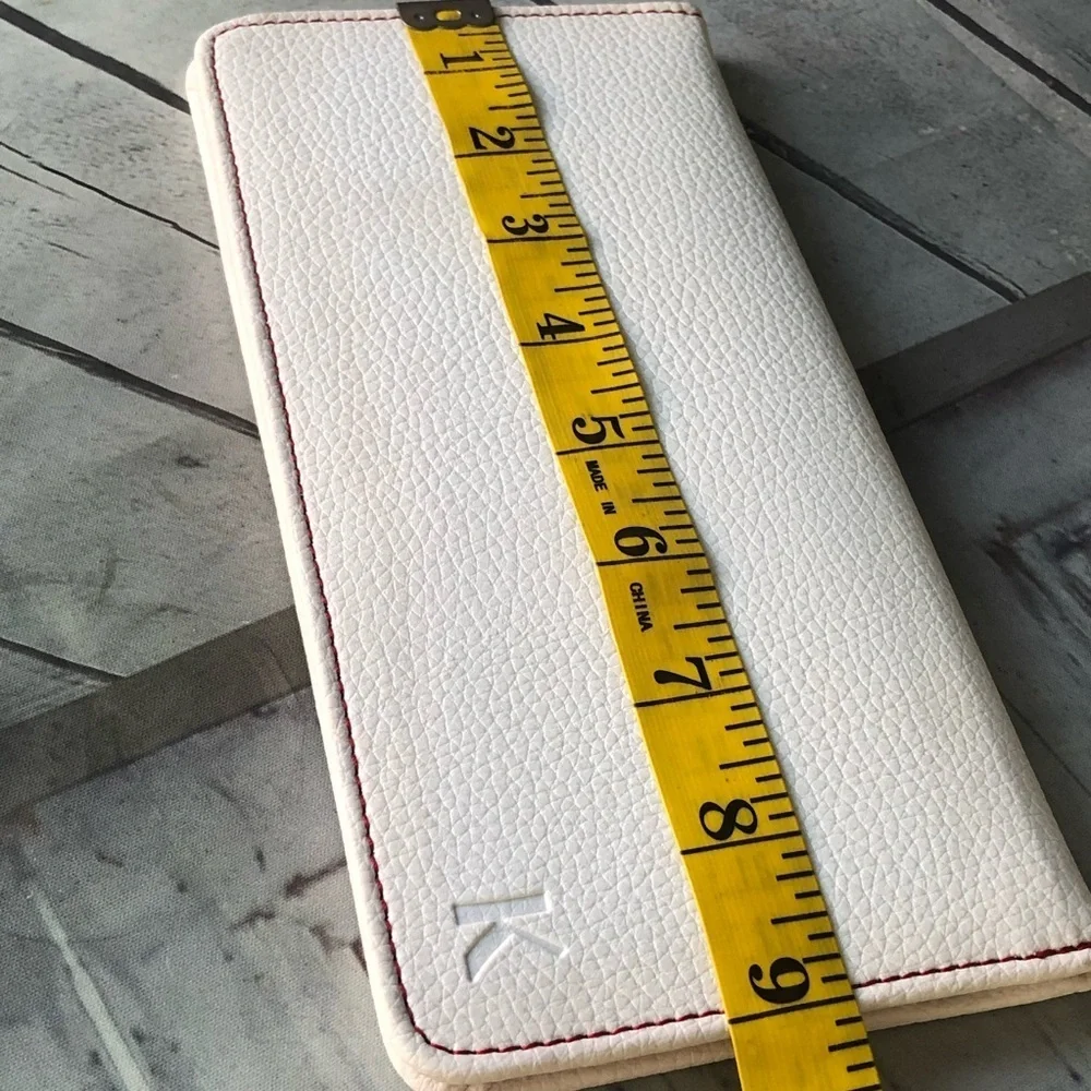 Elegant White Leather Clutch